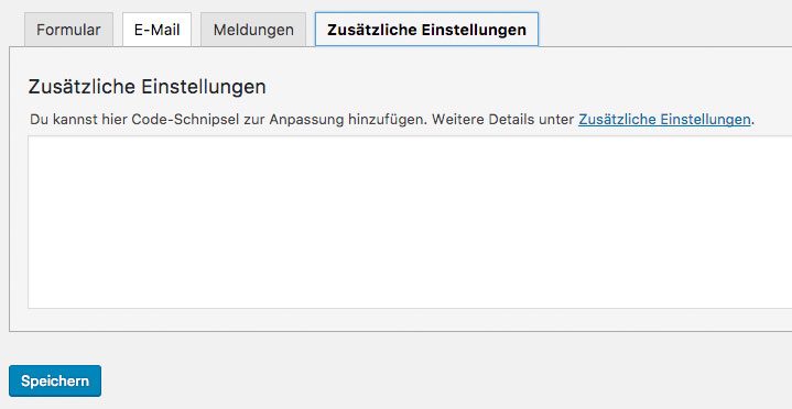 Zusätzliche Einstellungen
