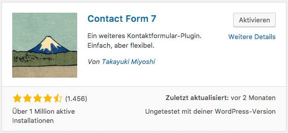 WordPress Kontaktformular mit Contact Form 7